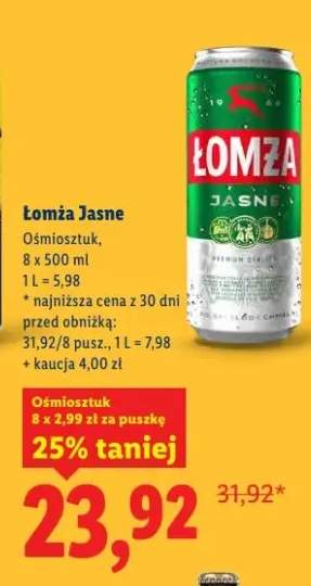 Piwo Łomża Jasne ośmiosztak