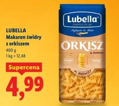 Makaron świderki z orkiszem