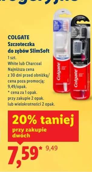 Szczoteczka do zębów SlimSoft White lub Charcoal