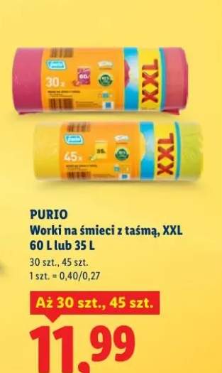 Worki na śmieci z taśmą, XXL