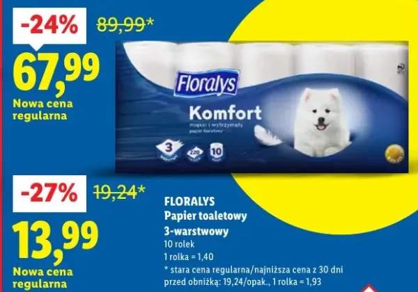 Papier toaletowy 3-warstwowy 10 rolek