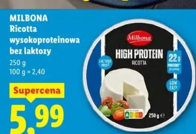 Ser ricotta wysokoproteinowa bez laktozy