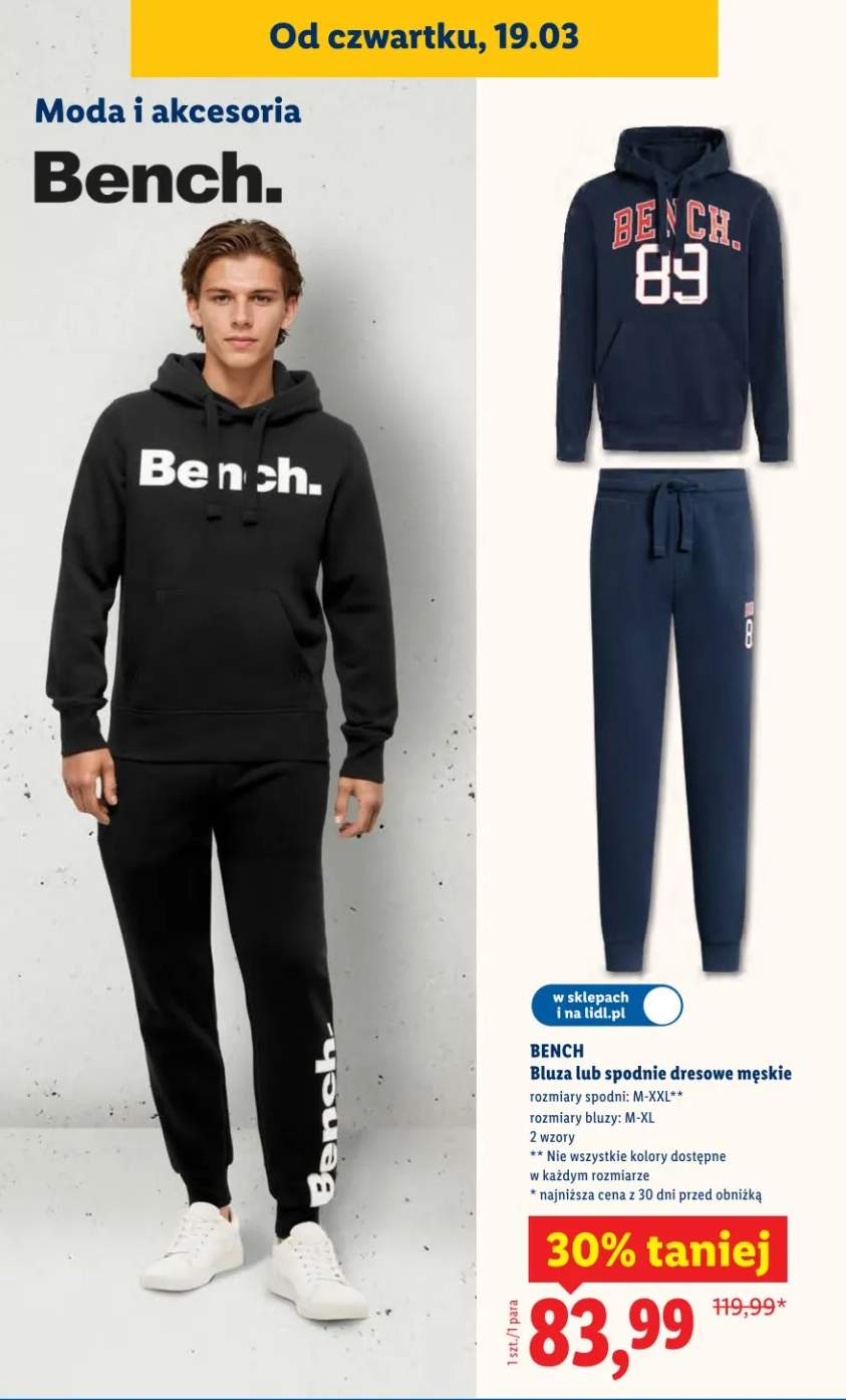 Bluza lub spodnie dresowe męskie