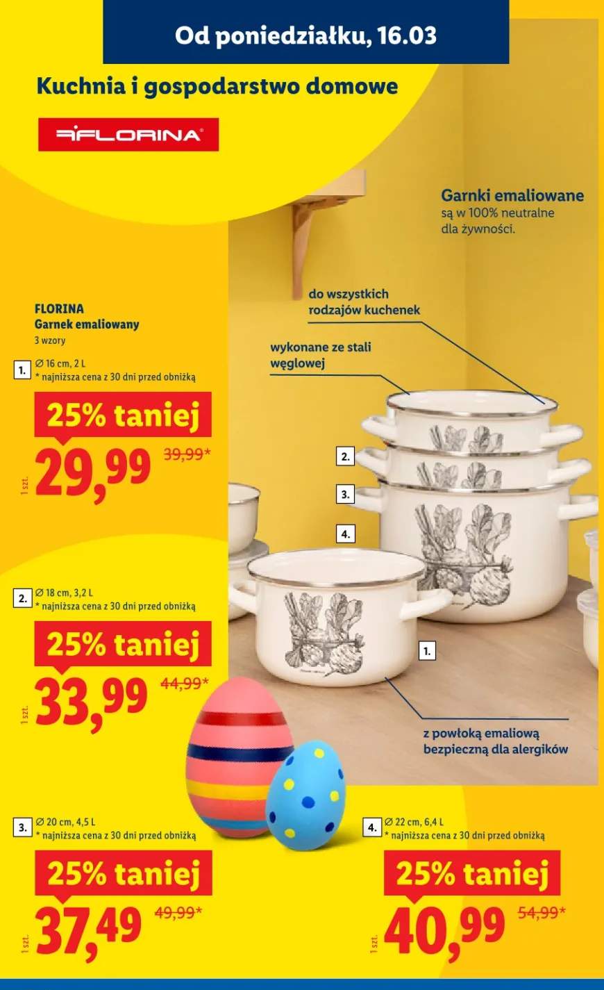 Garnek emaliowany 18cm, 3.2l