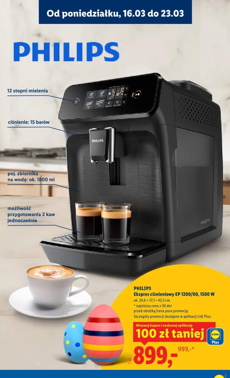 Ekspres ciśnieniowy EP 1200/00, 1500 W