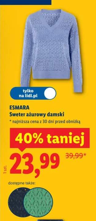 Sweter ażurowy damski