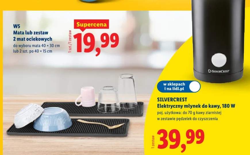 Mata lub zestaw 2 mat ociekowych