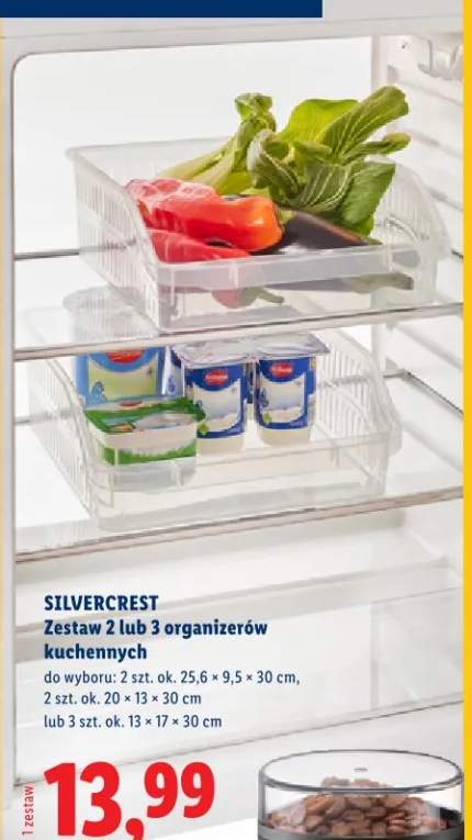 Zestaw 2 lub 3 organizerów kuchennych