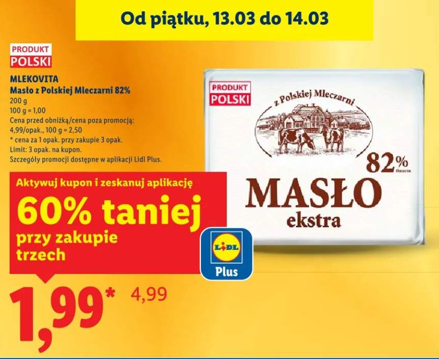 Masło z Polskiej Mleczarni 82%