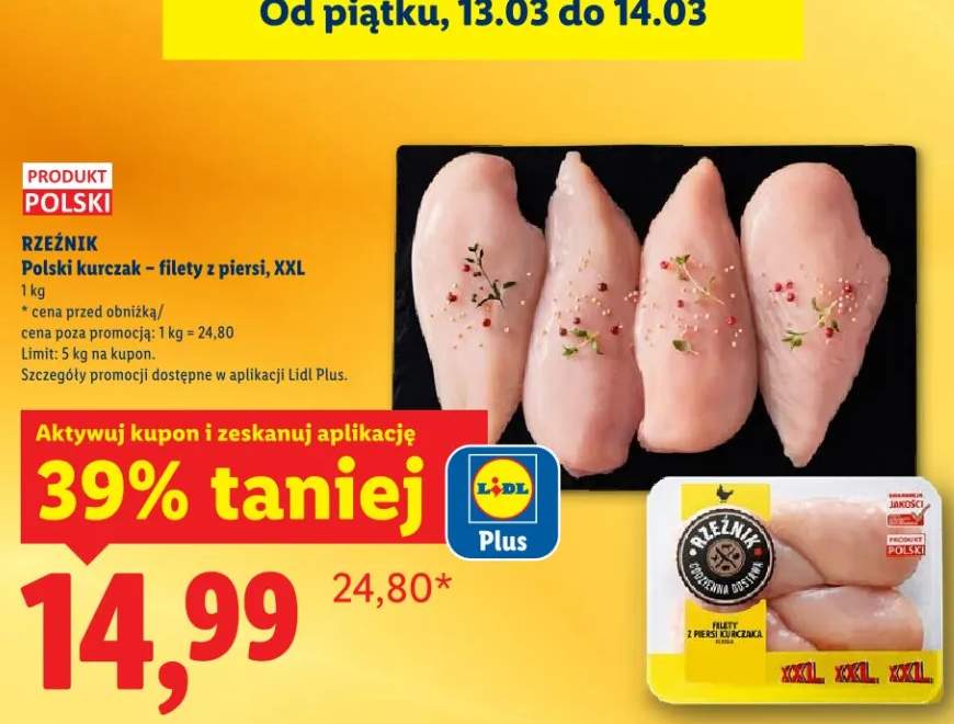 Filety z piersi kurczak polski XXL