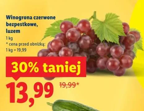 Winogrona czerwone bezpestkowe luzem