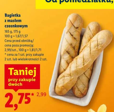 Bagietka z masłem czosnkowym