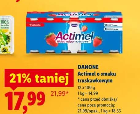 Actimel o smaku truskawkowym