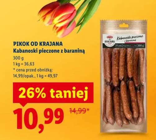 Kabanosy pieczone z baraniną