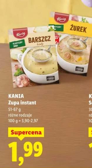Zupa instant różne rodzaje