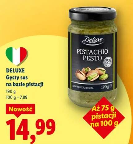 Gęsty sos na bazie pistacji