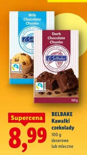 Kawałki czekolady desserowe lub mleczne