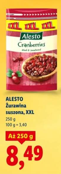 Żurawina suszona, XXL