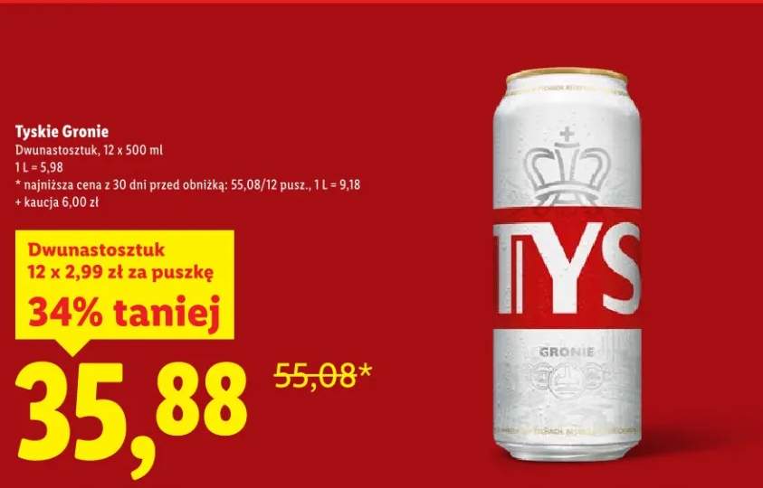 Piwo Tyskie Gronie dwunastosztuk