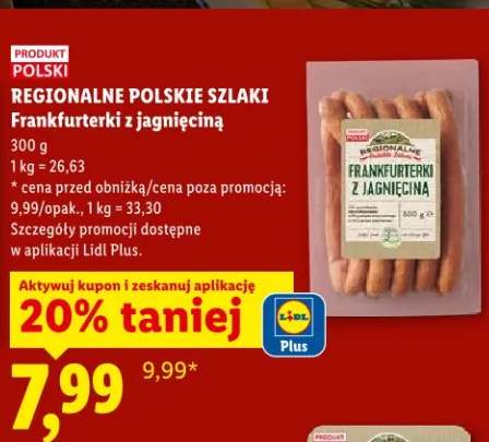 Frankfurterki z jagnięciną