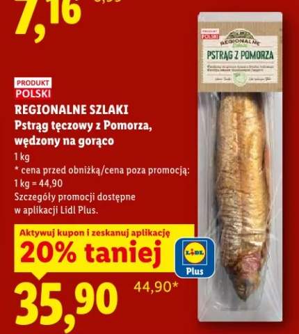 Pstrąg tęczowy z Pomorza wędzony na gorąco