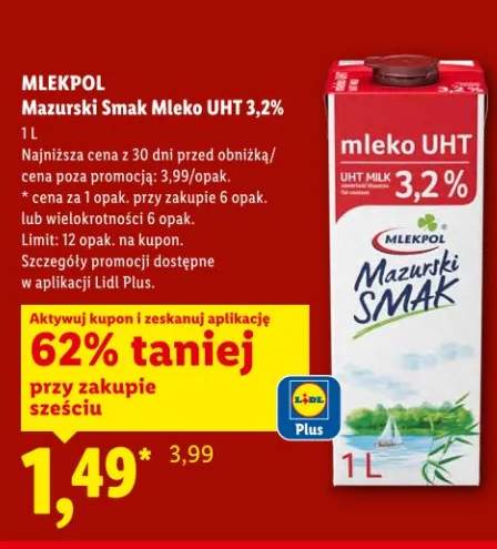 Mleko Mazurski Smak UHT 3,2%