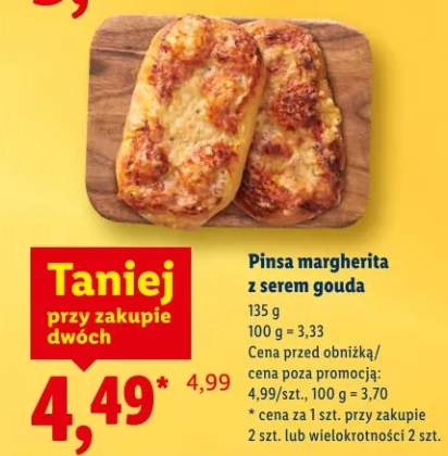 Pinsa margherita z serem gouda