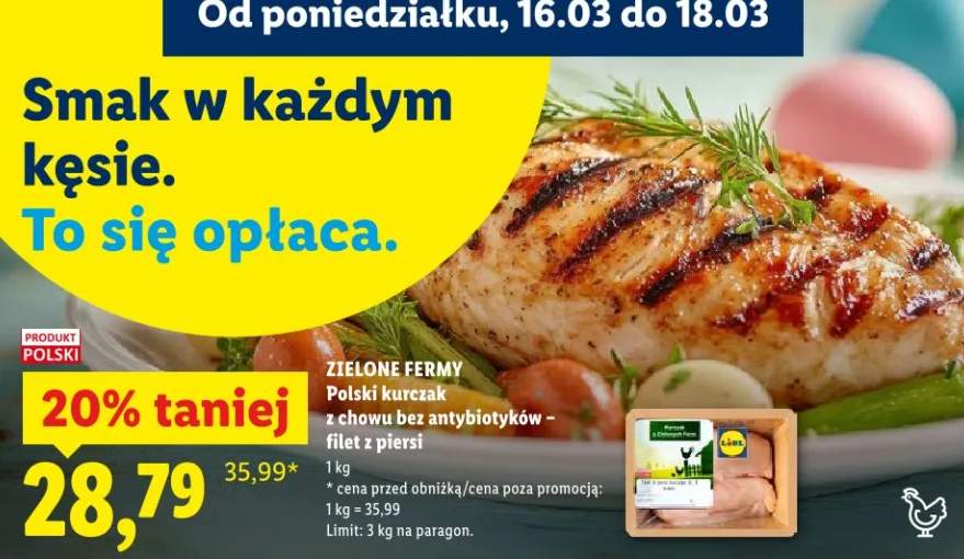 Filet z piersi kurczaka z chowu bez antybiotyków
