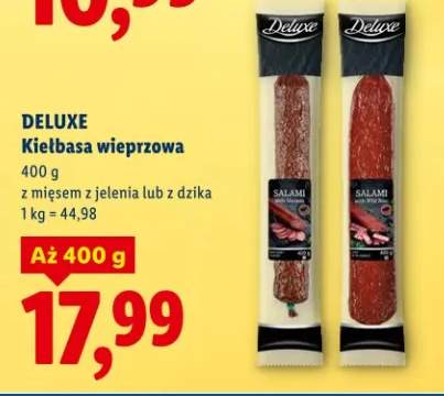 Kiełbasa wieprzowa z mięsem z jelenia lub z dzika