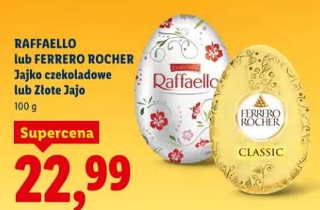 Jajko czekoladowe Raffaello lub Ferrero Rocher lub Złote Jajo