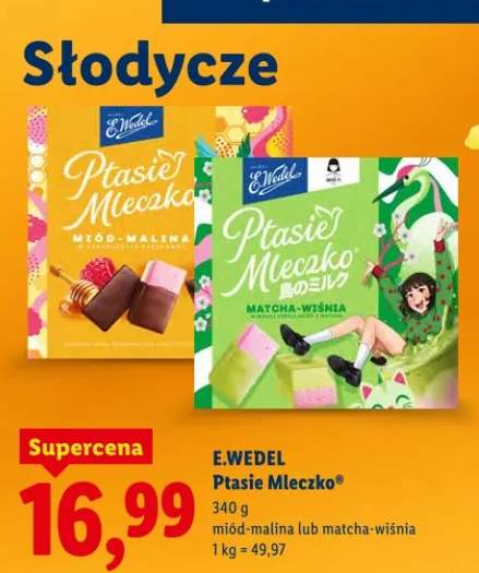 Ptasie mleczko miód-malina lub matcha-wiśnia