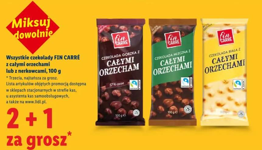 Czekolada z całymi orzechami lub z nerkowcami