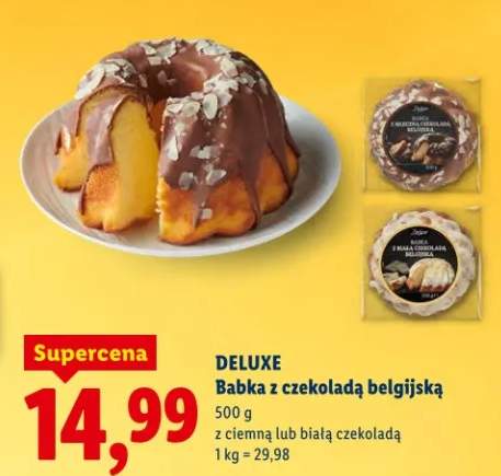 Babka z czekoladą belgijską z ciemną lub białą czekoladą
