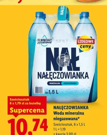 Woda mineralna niegazowana