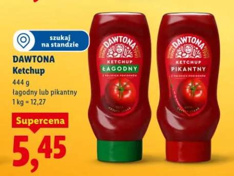 Ketchup łagodny lub pikantny