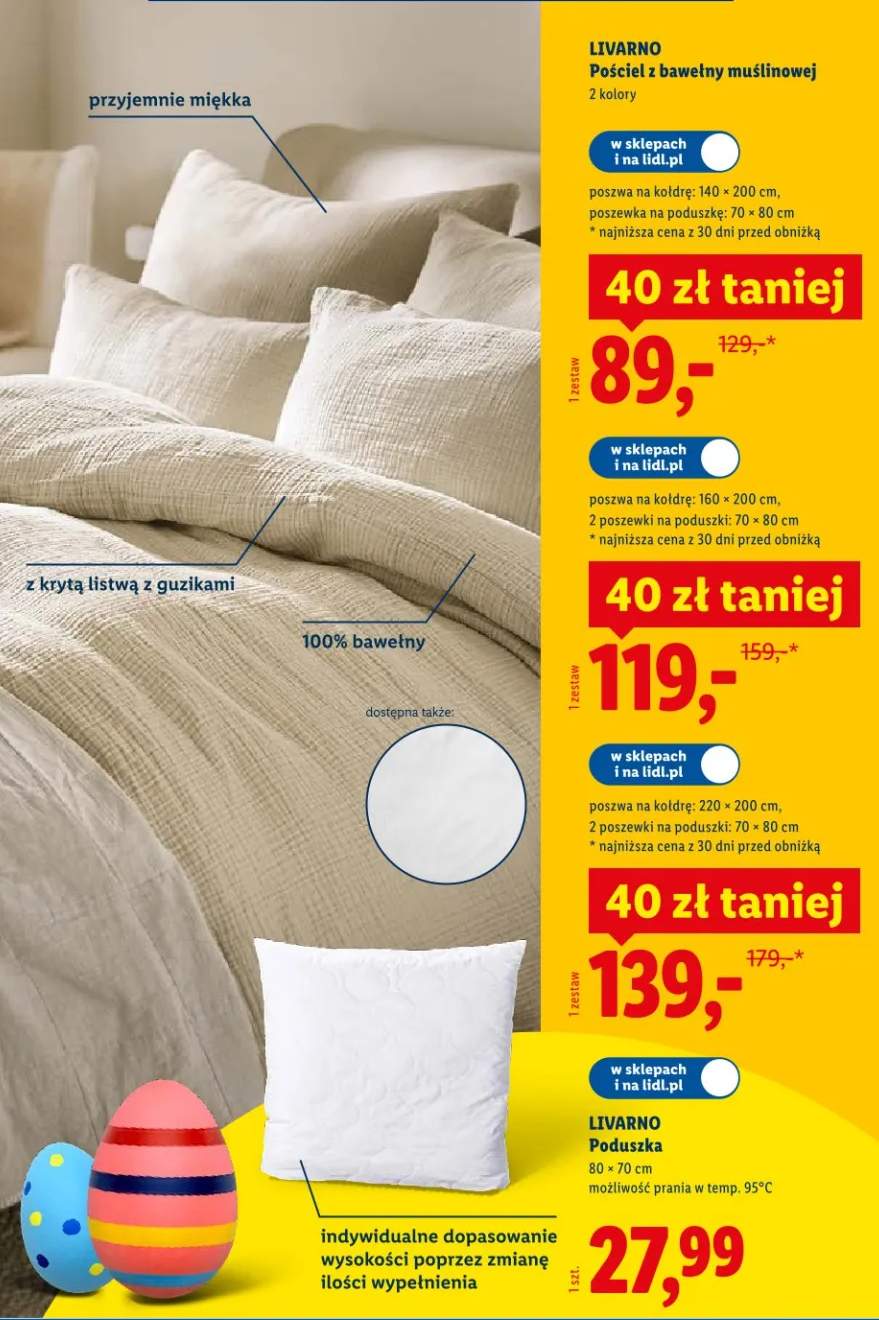 Pościel z bawełny muślinowej