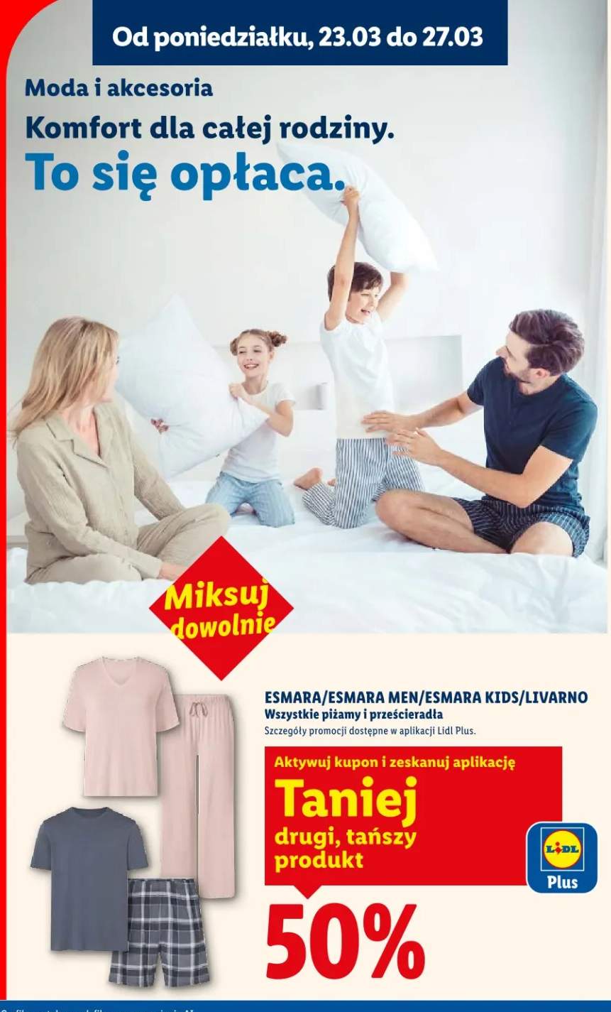 Piżama i prześcieradło