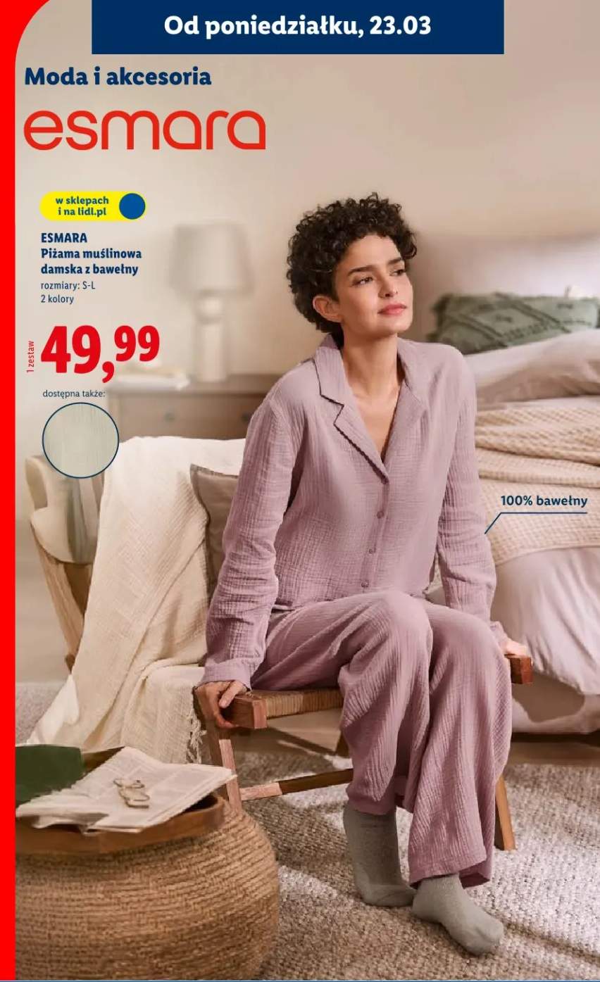 Piżama muślinowa damska z bawełny