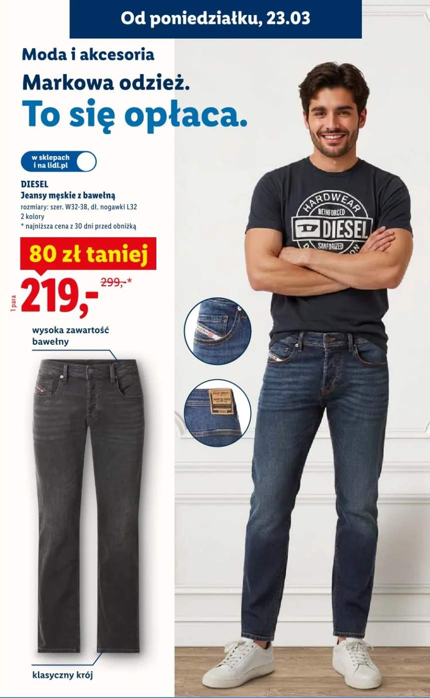 Jeansy męskie z bawełną