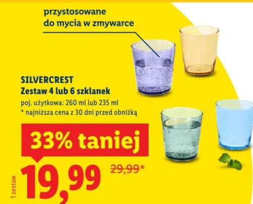 Zestaw 4 lub 6 szklanek