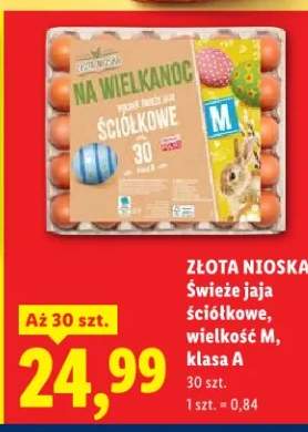 Jaja ściółkowe, wielkość M, klasa A