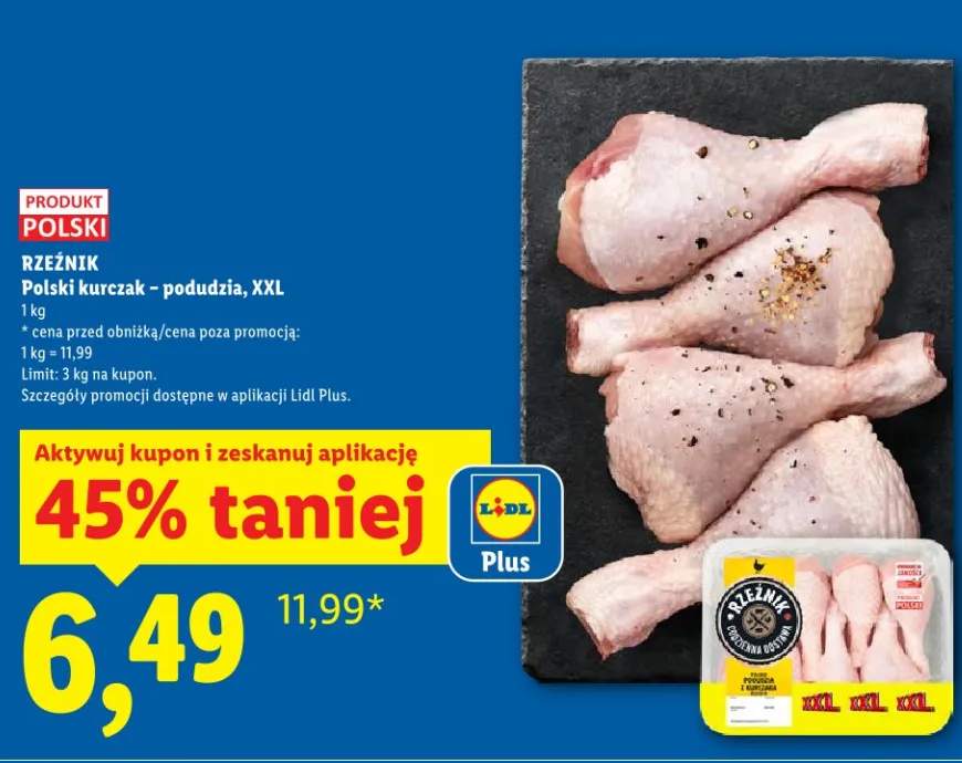 Rzeźnik Polski kurczak - podudzia, XXL