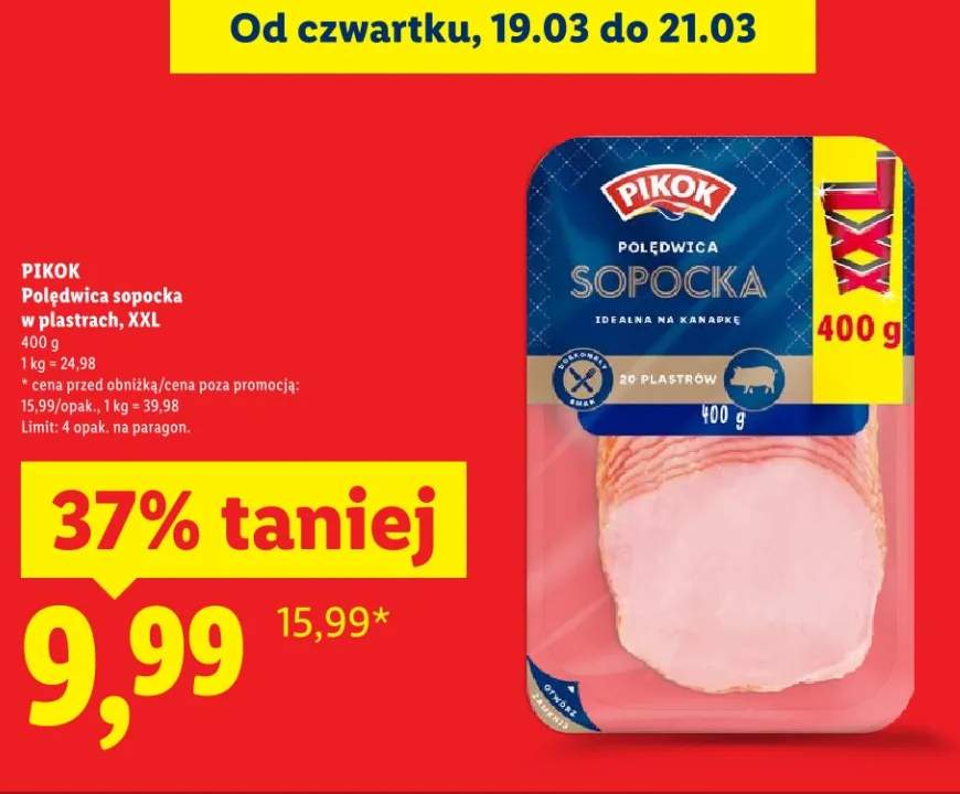 Polędwica sopocka w plastrach, XXL