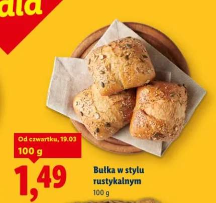 Bułka w stylu rustykalnym