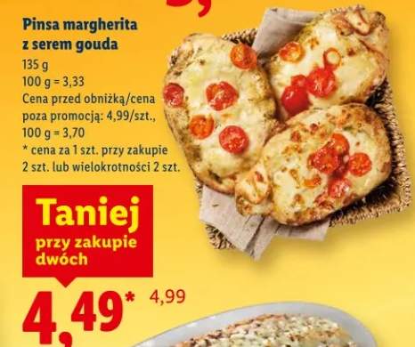 Pinsa margherita z serem gouda