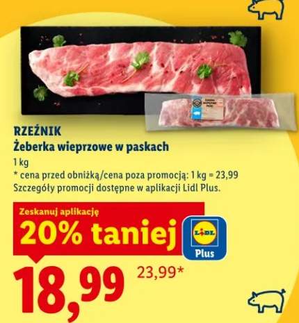 Żeberka wieprzowe w paskach