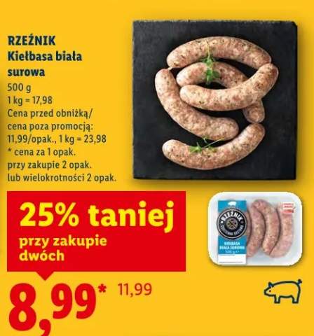 Kiełbasa biała surowa