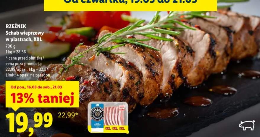 Schab wieprzowy w plastrach, XXL