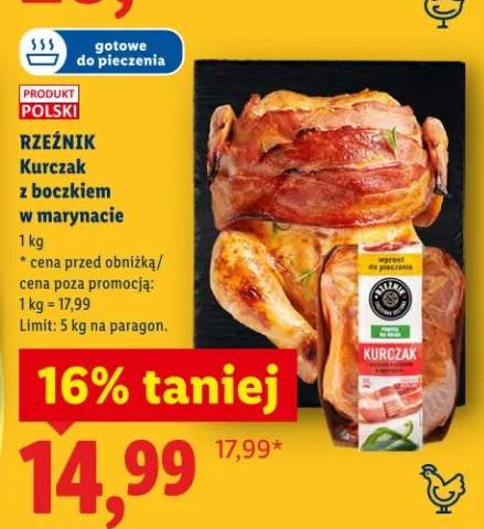 Kurczak z boczkiem w marynacie