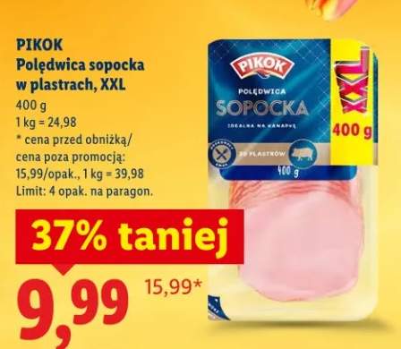 Polędwica sopocka w plastrach, XXL